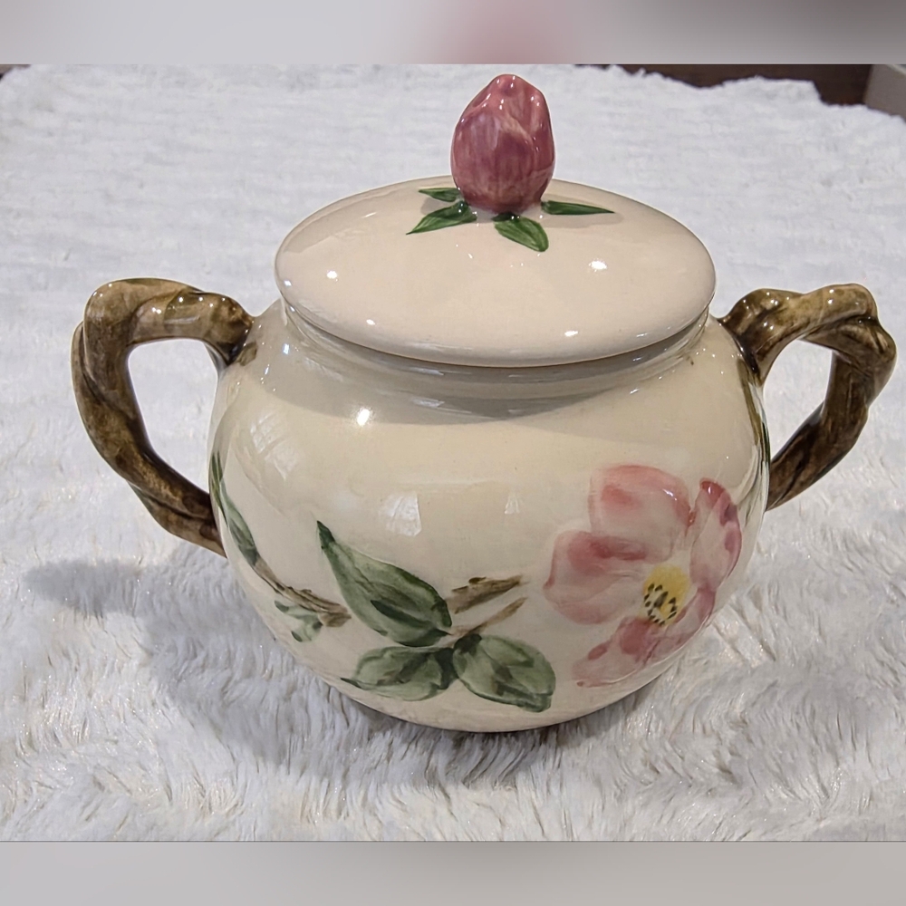 Vintage Franciscan Dessert Rose Sugar Bowl W/Lid (PLEASE READ)